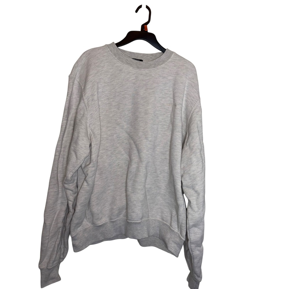 Madhappy Mens Heritage Crewneck Sweatshirt Heather Grey‎ Embroidered Logo Large